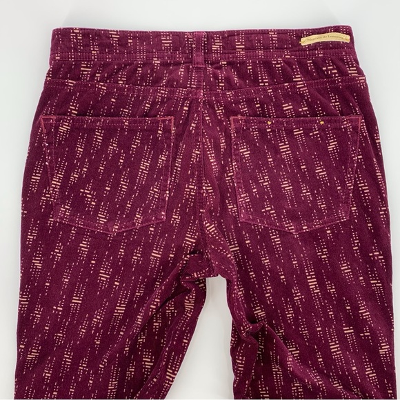 Anthropologie Pilcro and the Letterpress Burgundy/Cream Serif Skinny Cords, 25 - Picture 5 of 16
